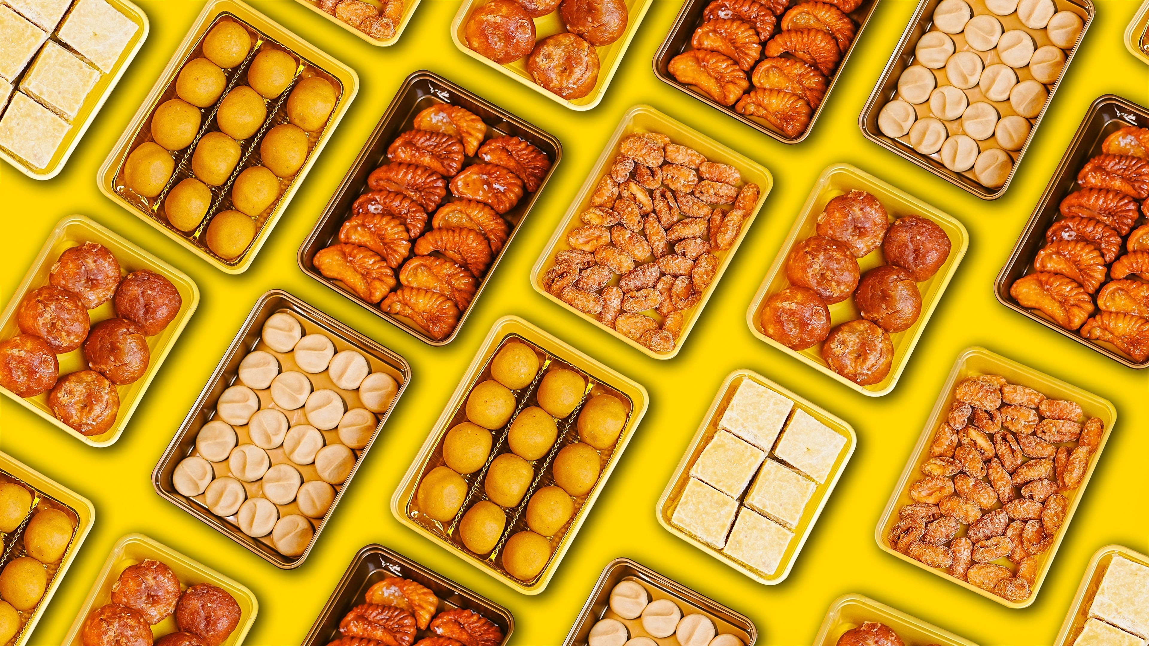 festival sweets assortment - Gavvau, Badushah, Laddu, Plakova, Gorumitilu - authentic Indian mithai for gifting